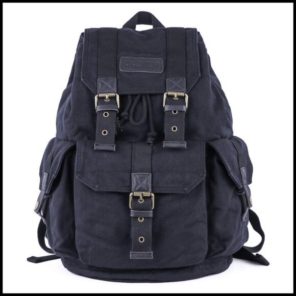 Vintage Canvas Backpack Rucksack Thick Durable Daypack Classic Retro Style main image 5
